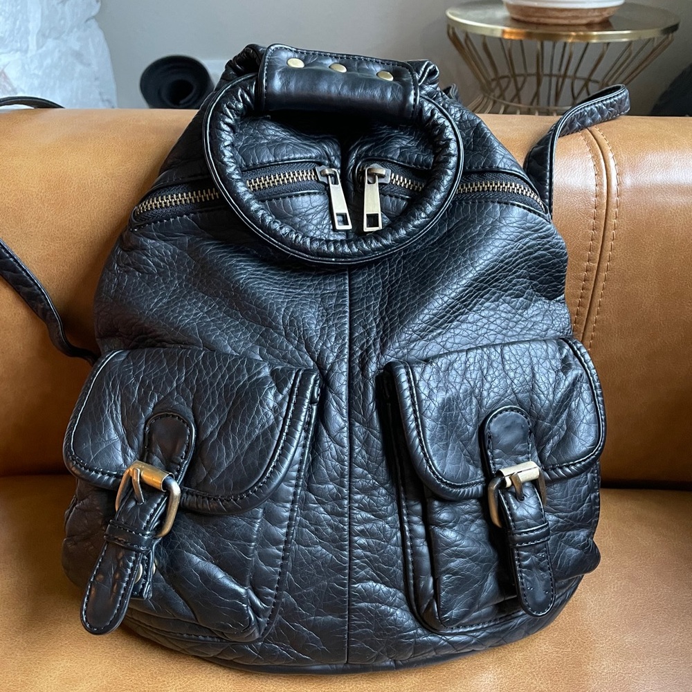 Vegan leather backpack